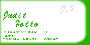 judit hollo business card